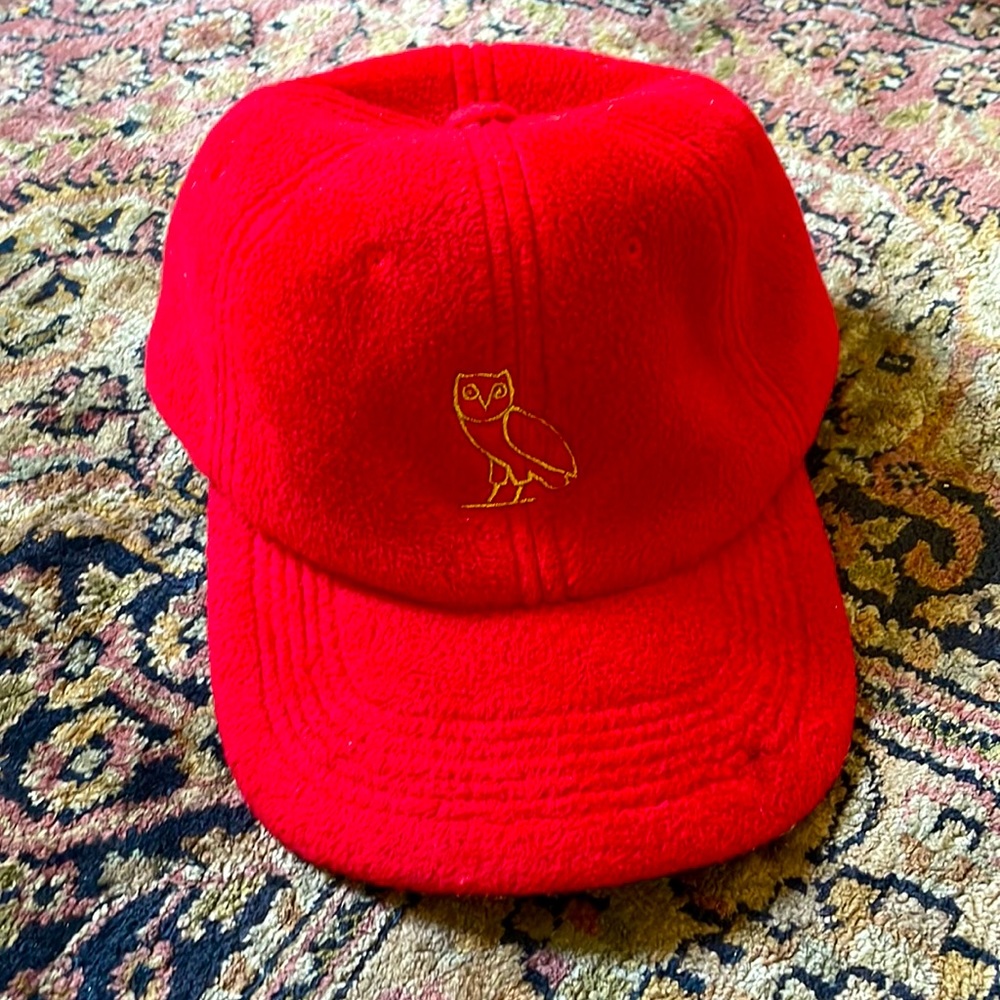 OVO fleece red Owl hat